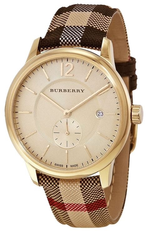 gold burberry watch men|men's Burberry watch sale.